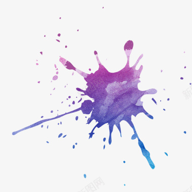 紫色的墨水滴图标