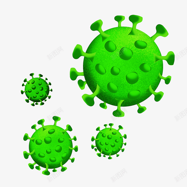 可怕流感爆发免扣细菌psd免抠素材_新图网 https://ixintu.com 绿色病菌 病毒 病菌 癌细胞 流感 细菌 感染