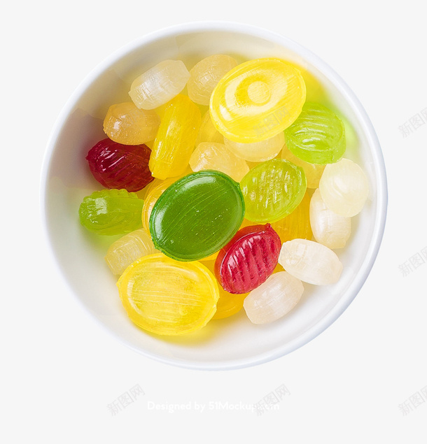碗里的彩色糖果png免抠素材_新图网 https://ixintu.com 糖果 彩色 硬糖 碗