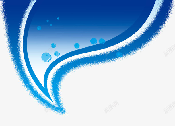 蓝色发光图标png免抠素材_新图网 https://ixintu.com 蓝色 发光 水滴 叶形