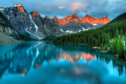 班夫阿尔伯塔省加拿大湖泊山脉班夫高清图片