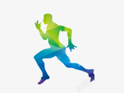 个人运动一个奔跑的男人高清图片