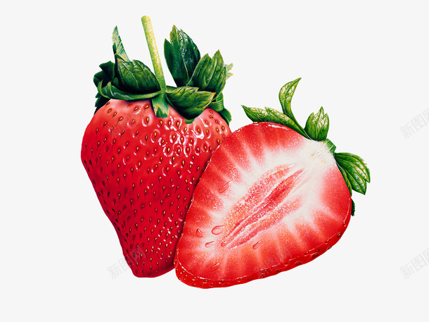 美味好看的草莓psd免抠素材_新图网 https://ixintu.com 草莓 新鲜草莓 美味草莓 水果
