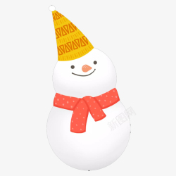 雪人礼帽表情圣诞节冬天雪人高清图片