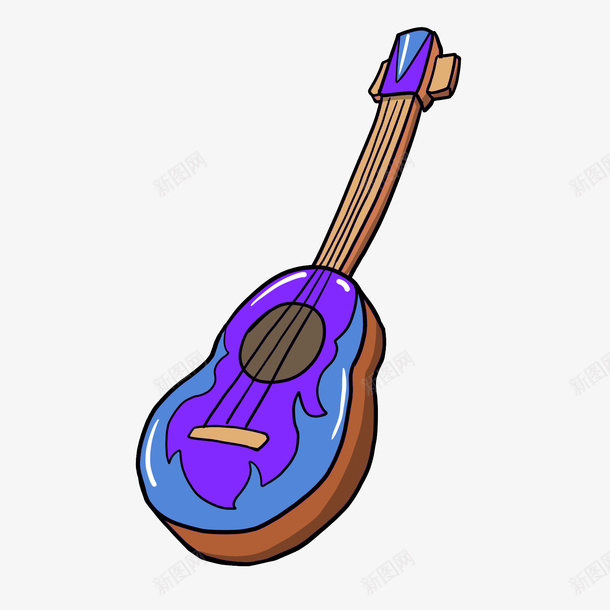 吉他蓝紫背景物品png免抠素材_新图网 https://ixintu.com 吉他 蓝紫 背景 物品