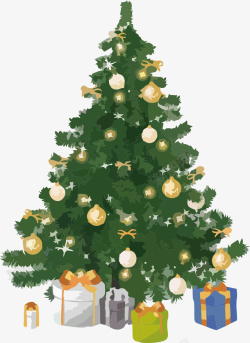 礼物盒子手绘圣诞节手绘彩色圣诞节礼物png高清图片