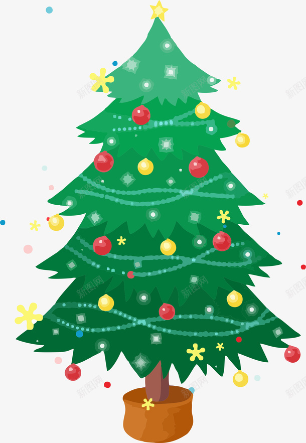 圣诞节手绘彩色的圣诞树礼物pngpng免抠素材_新图网 https://ixintu.com 圣诞节 手绘 彩色圣诞树 礼物png