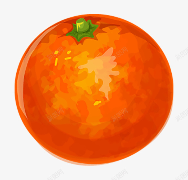手绘鲜艳水果橘子png免抠素材_新图网 https://ixintu.com 水果 手绘 橘子 橙色