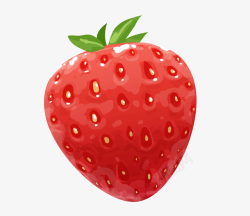 草莓水果粒手绘卡通草莓高清图片
