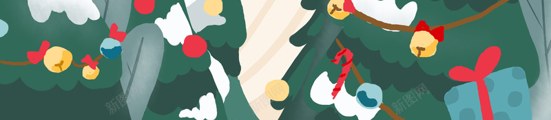 手绘圣诞老人背景图psd设计背景_新图网 https://ixintu.com 手绘 圣诞老人 背景图 圣诞树 装饰元素 圣诞节