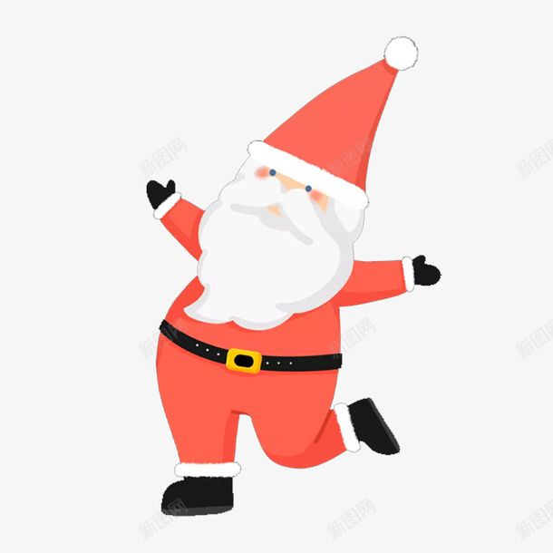 开心版圣诞老人png免抠素材_新图网 https://ixintu.com 圣诞节 圣诞元素 免扣素材 圣诞老人