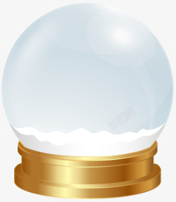房屋矢量圣诞节水晶球女巫透明的水晶球高清图片