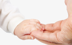 产后护理婴儿牵手大手牵小手高清图片