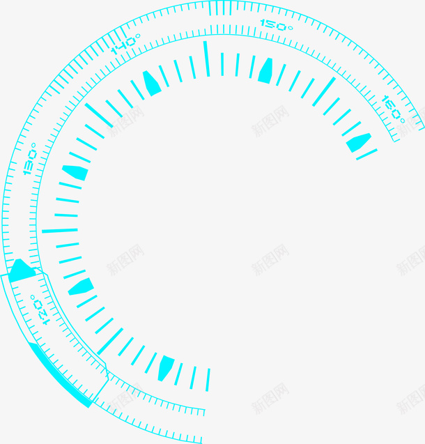 蓝色仪表盘设计scifipsd免抠素材_新图网 https://ixintu.com 蓝色 仪表盘 设计 scifi
