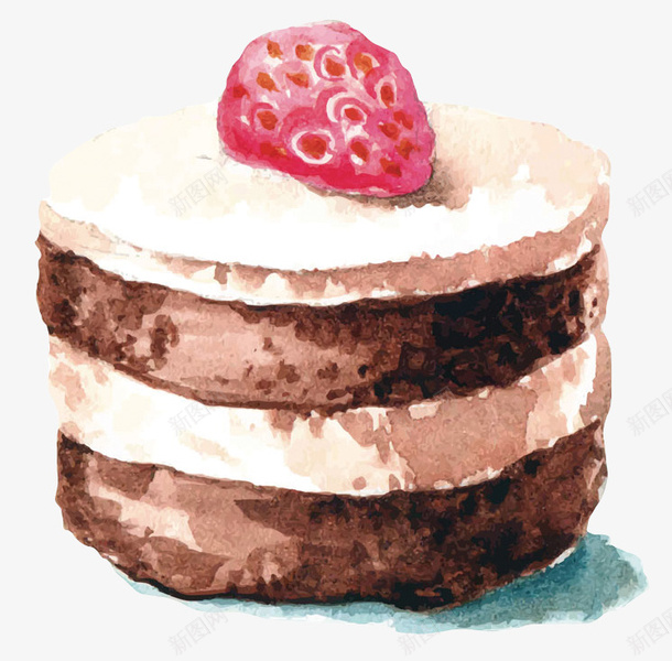 手绘蛋糕甜点png免抠素材_新图网 https://ixintu.com 蛋糕 甜品 巧克力 西点