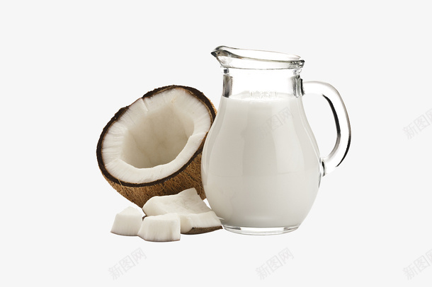 椰子味的牛奶png免抠素材_新图网 https://ixintu.com 椰子味 牛奶 纯奶 杯子里椰奶