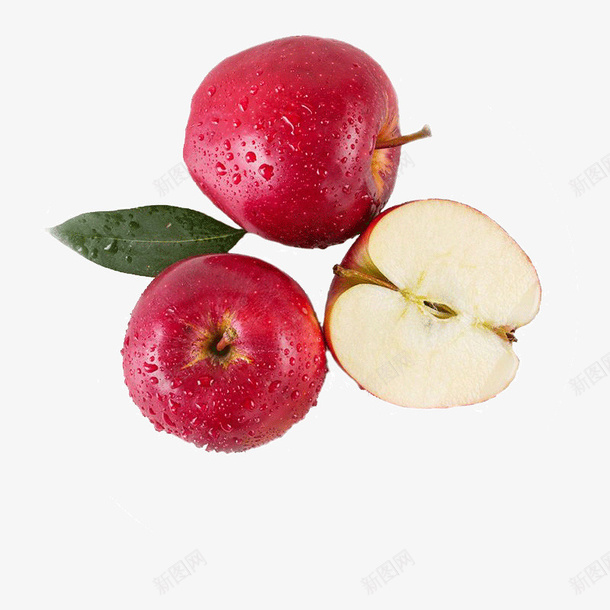 红红的大苹果png免抠素材_新图网 https://ixintu.com 3个 红色 苹果 吃的
