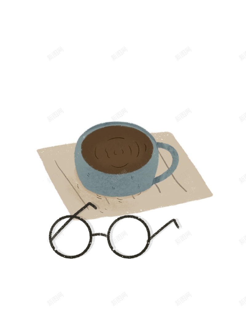 临摹休闲时光jpg设计背景_新图网 https://ixintu.com 临摹 休闲时光 咖啡 眼镜 简约