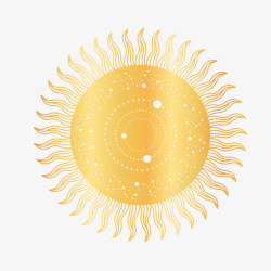 金色太阳免抠图标素材