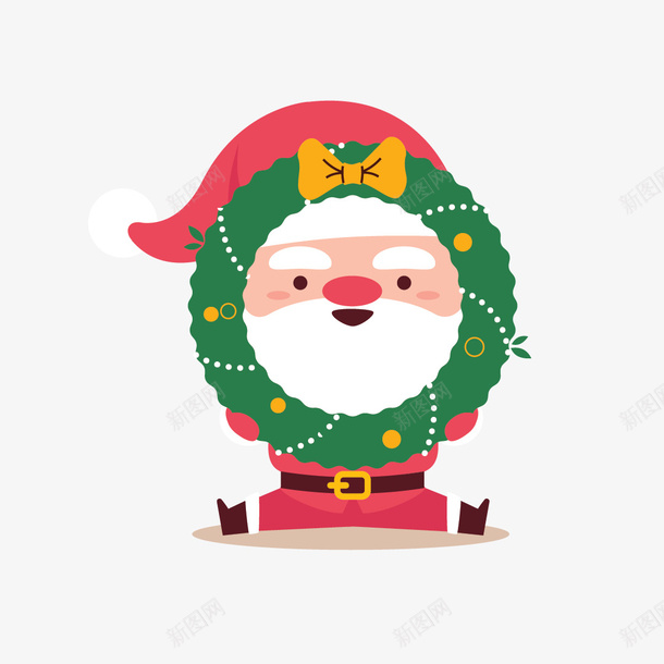 圣诞老公公拿着花圈png免抠素材_新图网 https://ixintu.com 圣诞节 圣诞老人 圣诞老公公 红色 节日 圣诞树 可爱圣诞老人