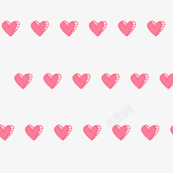 心状粉色浪漫心形分割线高清图片