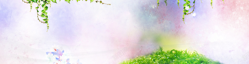春天小清新背景psd设计背景_新图网 https://ixintu.com 春天小清新背景 海报banner 摄影 风景