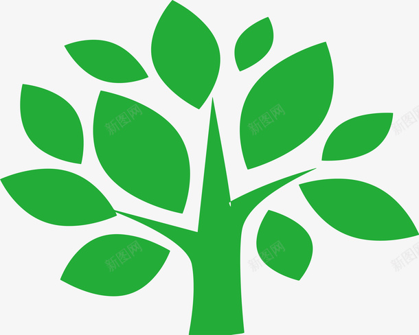 矢量不用抠图绿色的树png免抠素材_新图网 https://ixintu.com 矢量 简笔画 绿色 树 树叶