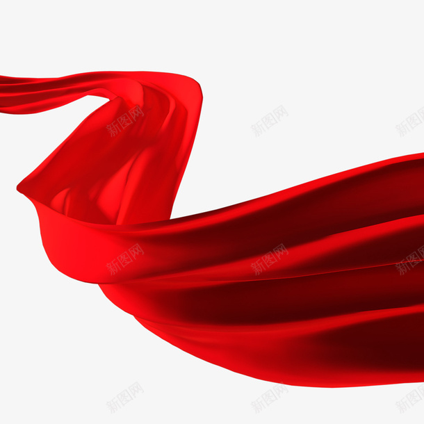 红色布料飘带png免抠素材_新图网 https://ixintu.com 动态飘带 国庆 布料 红色 织带 飘带