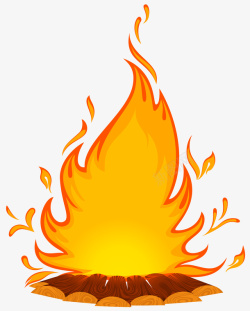 卡通火堆火焰火堆篝火矢量高清图片