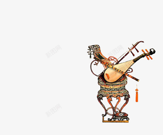 中国风古典乐器海报元素png免抠素材_新图网 https://ixintu.com 中国风 古典 乐器 海报元素