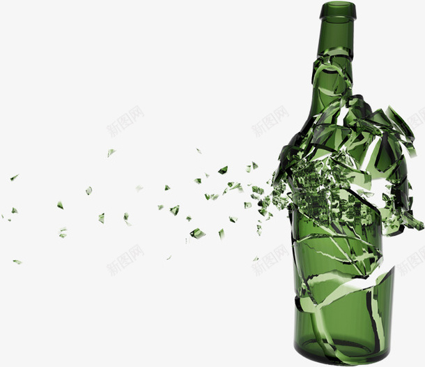 破碎玻璃啤酒瓶ai免抠素材_新图网 https://ixintu.com 啤酒瓶 玻璃 破碎 破碎的酒瓶 碎 碎片