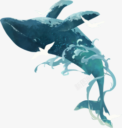 鲸鱼鲸鱼水墨高清高清图片