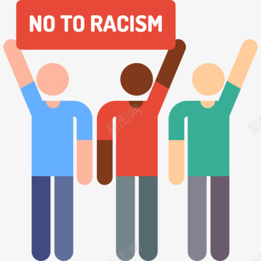 抗议种族主义7肤色图标