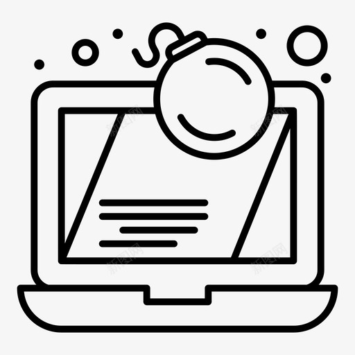 攻击炸弹电脑svg_新图网 https://ixintu.com 电脑 犯罪 攻击 炸弹 笔记本 网络 黑线