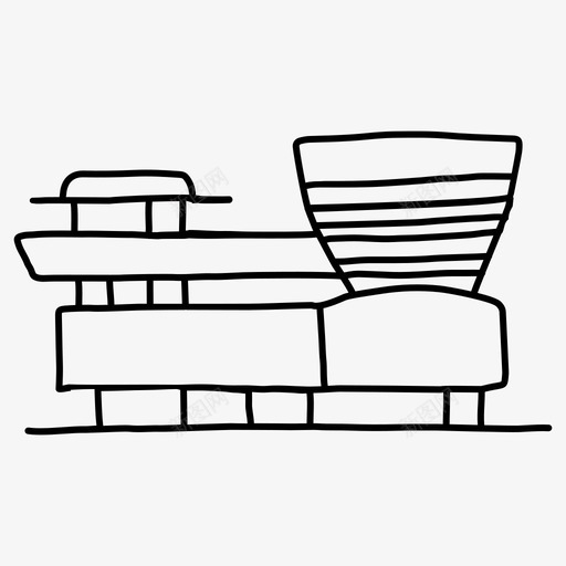 古根海姆艺术建筑svg_新图网 https://ixintu.com 古根 海姆 艺术 建筑 博物馆 素描 世界 地标 科纳