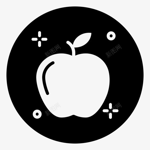 苹果苹果汁饮料svg_新图网 https://ixintu.com 饮料 水果 苹果 苹果汁 感谢 第一天 黑色 填充 减去 前面