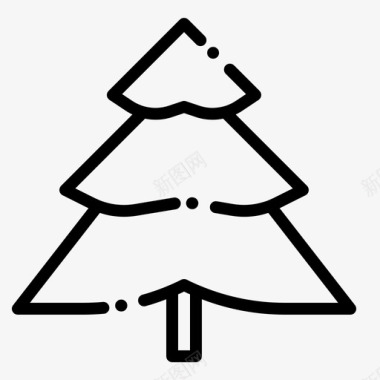 云杉圣诞节装饰图标