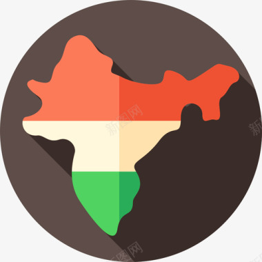 印度印度73平坦图标