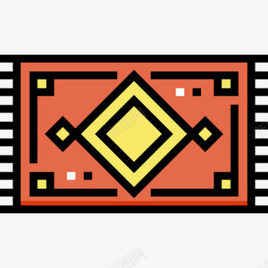 地毯埃及81线性颜色图标
