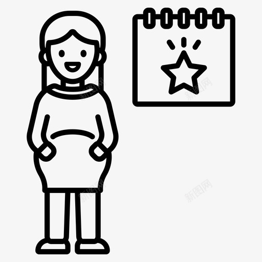 预产期家庭母亲svg_新图网 https://ixintu.com 预产期 家庭 母亲 怀孕 孕妇