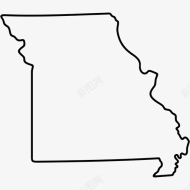 密苏里州美国地图图标