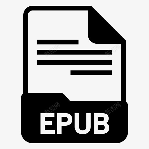 epub文档扩展名svg_新图网 https://ixintu.com 格式 文档 文件 epub 扩展名 文本