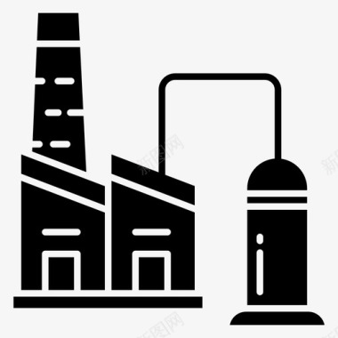 工厂石油工业25雕文图标