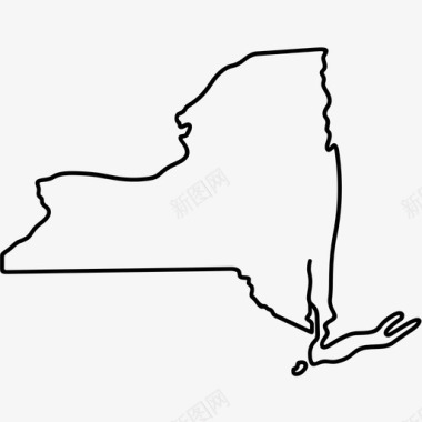 纽约州美国地图图标