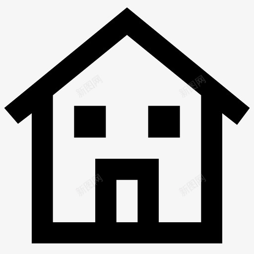 房屋svg_新图网 https://ixintu.com 扁平 房屋 方正 首页 开发 开发商 商家 单色 线性 简约 商务
