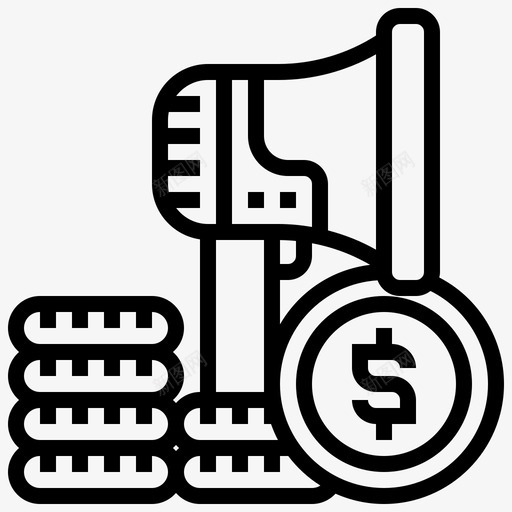 广告费用扩音器svg_新图网 https://ixintu.com 广告 费用 扩音器 货币 金融 广告费