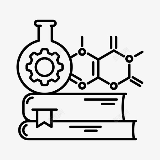 知识化学书籍教育svg_新图网 https://ixintu.com 化学 知识 知识化 书籍 教育 实验教学