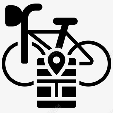 gps自行车位置图标
