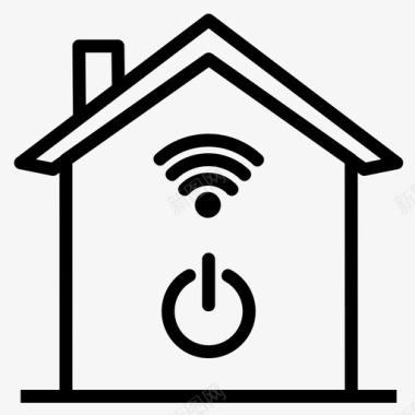 智能住宅建筑连接图标