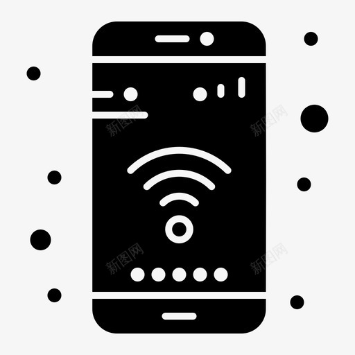 应用程序手机wifisvg_新图网 https://ixintu.com 应用程序 手机 wifi android 实体 字形